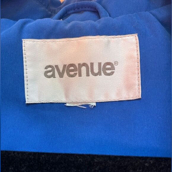 Avenue blue spring/fall jacket, button closure, side pockets, collar, size 18/20 - Picture 2 of 12